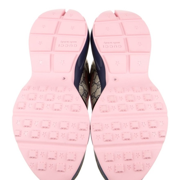 NWT Gucci Women's Black, Pink, and Cream Sneakers - Picture 5 of 5